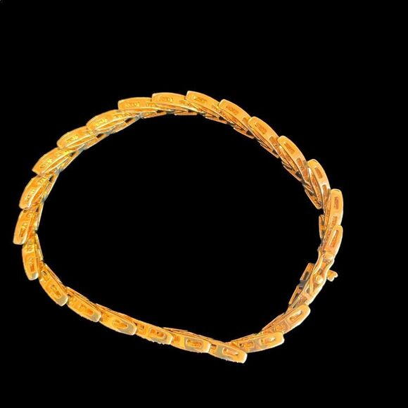 Beautiful Diamond like bracelet earrings set 8” L Gold Silver - Picture 15 of 17